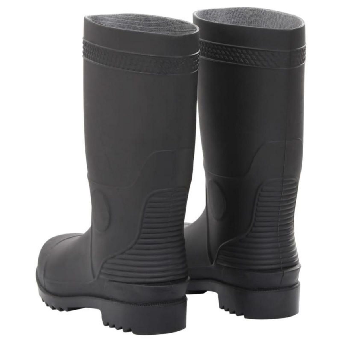 VIDAXL Bottes de pluie noir taille 39 PVC