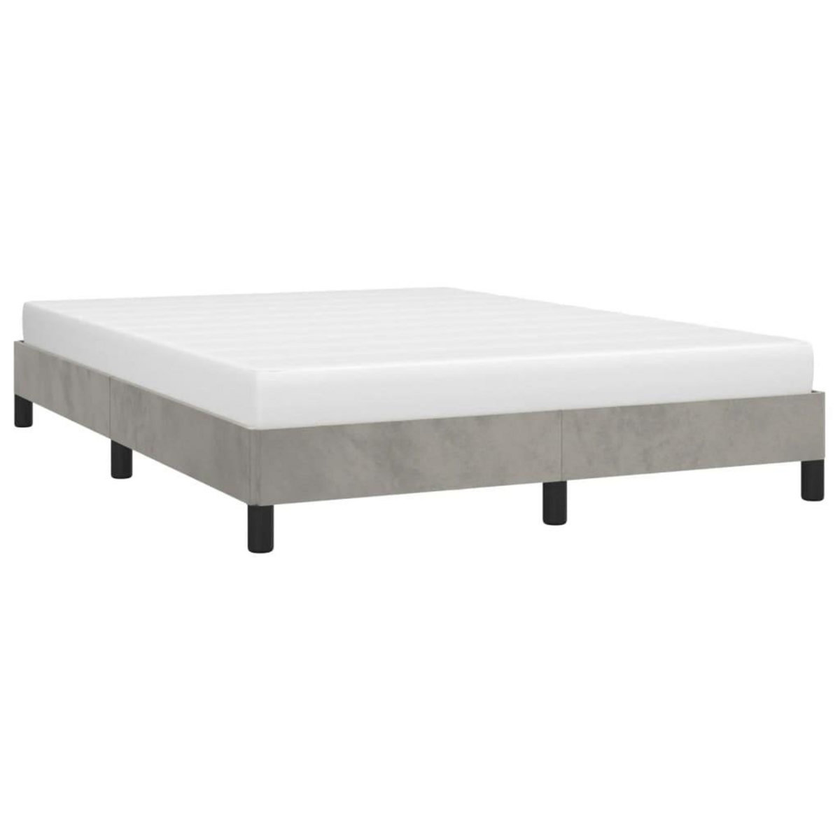 VIDAXL Cadre de lit sans matelas gris clair 140x190 cm velours