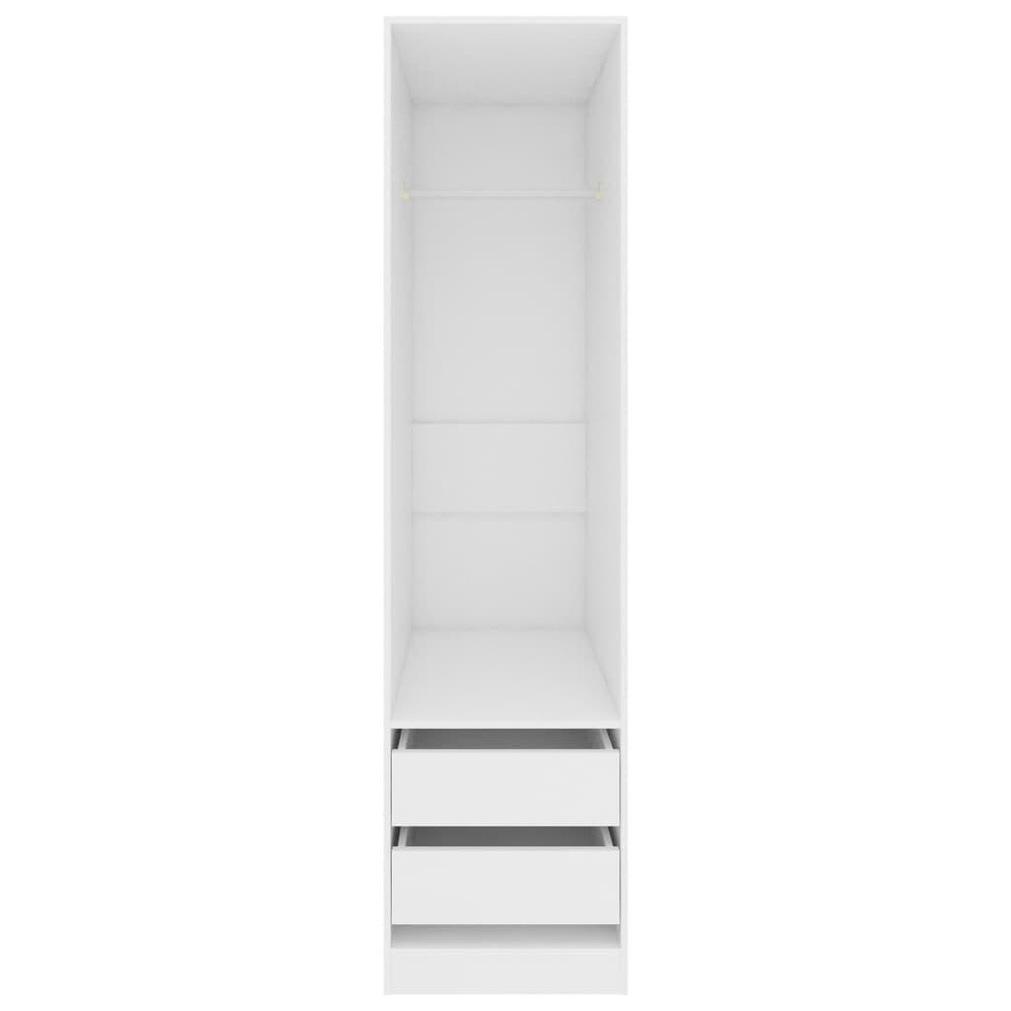 Voir la diapositive 4 : VIDAXL Garde-robe avec tiroirs Blanc 50x50x200 cm Bois d'ingenierie