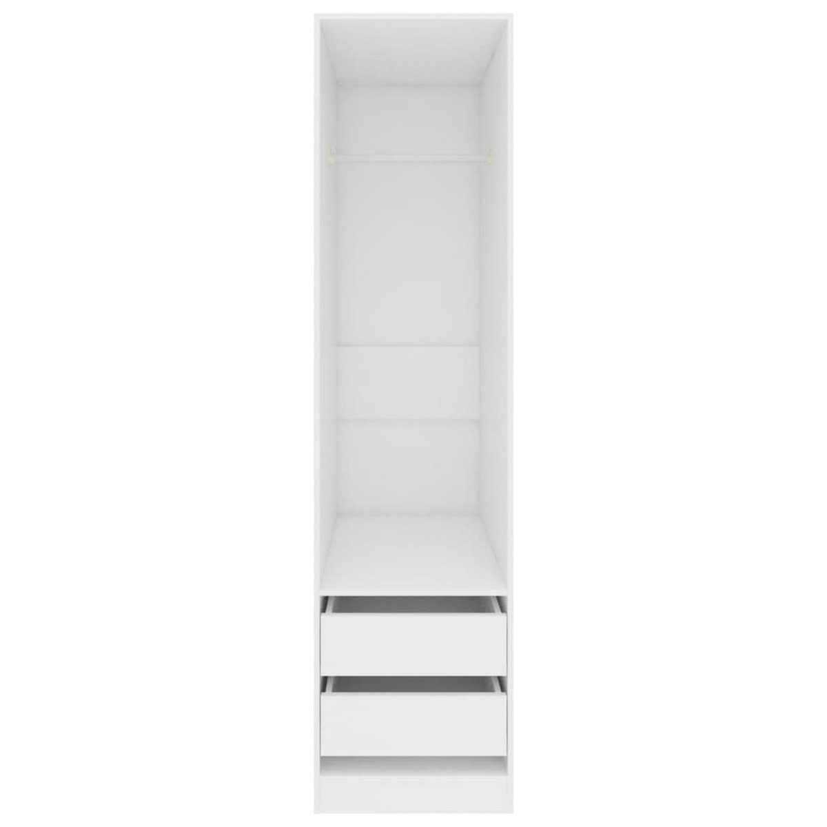 VIDAXL Garde-robe avec tiroirs Blanc 50x50x200 cm Bois d'ingenierie