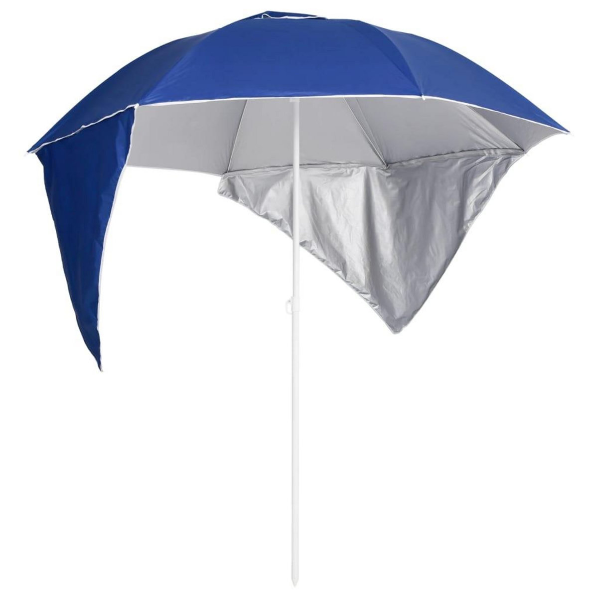 VIDAXL Parasol de plage avec parois laterales bleu 215 cm
