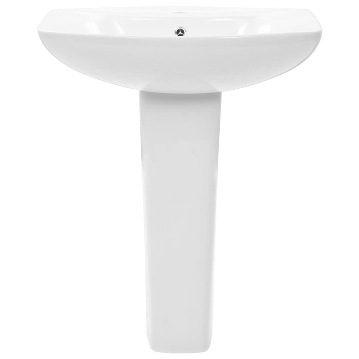 VIDAXL Vasque autoportant avec socle Ceramique Blanc 650x520x200 mm