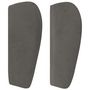 Voir la diapositive 4 : VIDAXL Tete de lit avec oreilles Gris fonce 203x23x78/88 cm Velours
