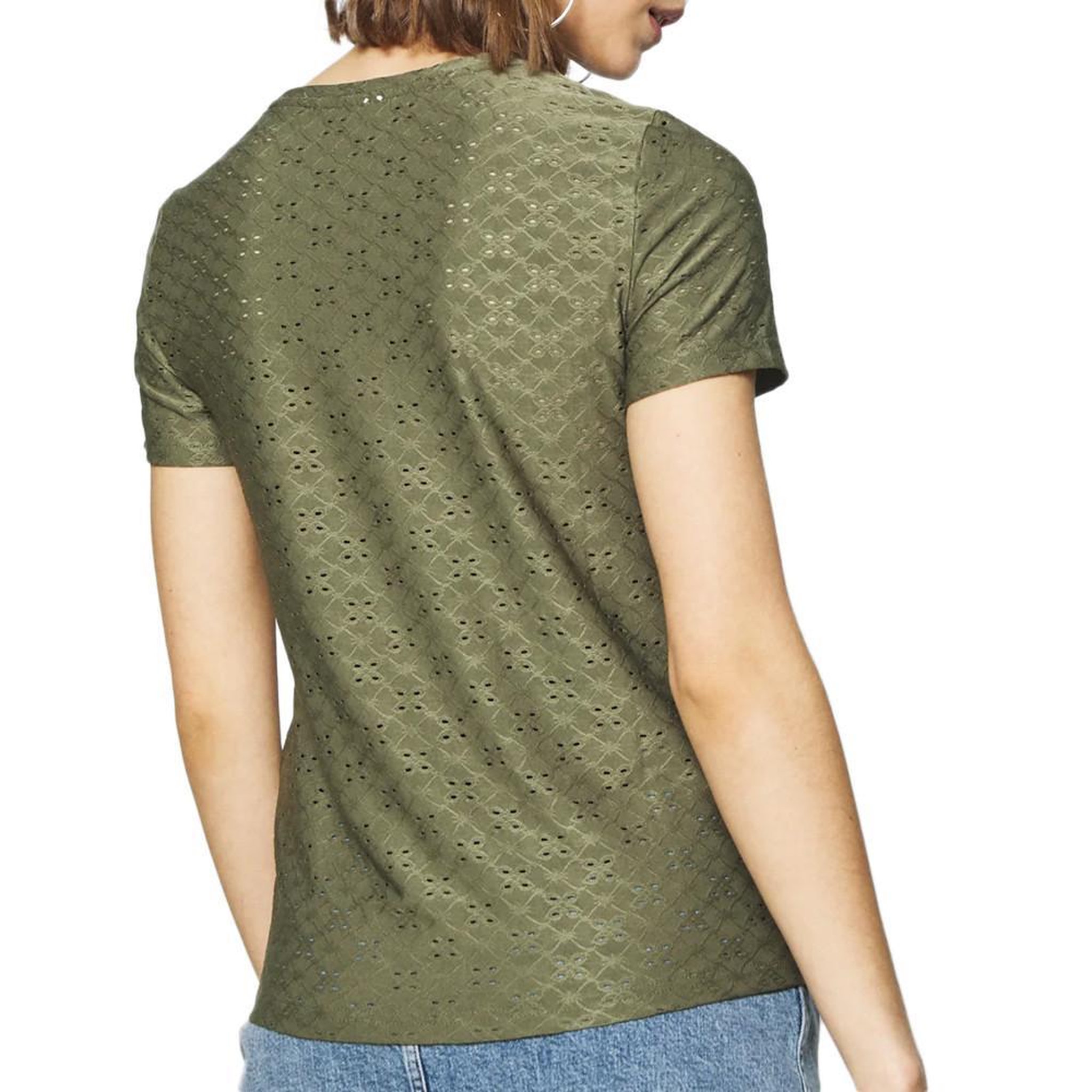Voir la diapositive 2 : JACQUELINE DE YONG T-shirt Kaki Femme JDY Cathinka