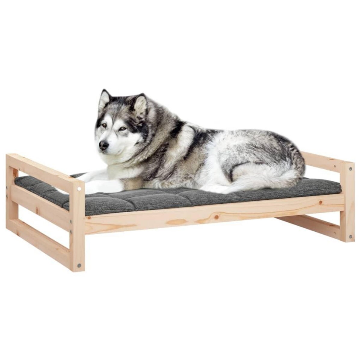 VIDAXL Lit pour chien 105,5x75,5x28 cm Bois de pin solide