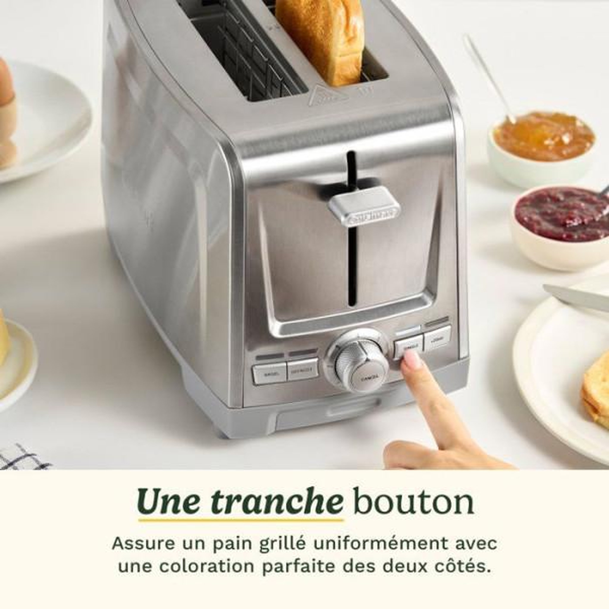 Voir la diapositive 4 : Cuisinart Grille Pain - Toaster Electrique  - CUISINART - Core Collection - 2 tranches - Fentes extra larges - Inox