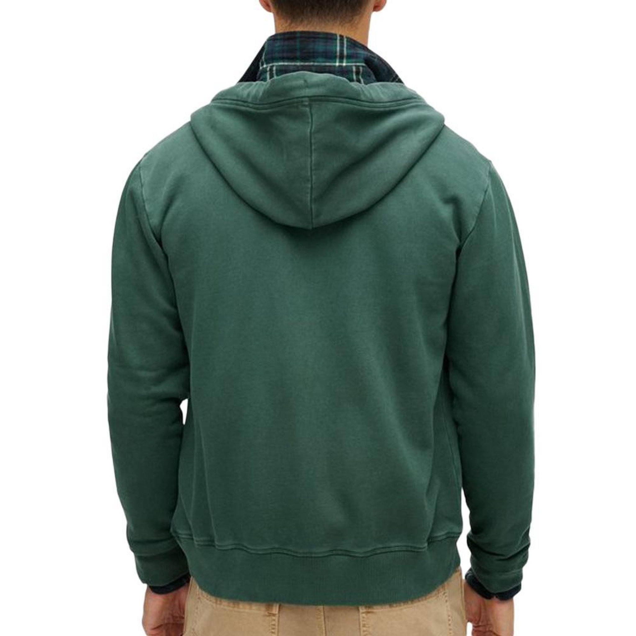 Voir la diapositive 2 : SUPERDRY Sweat Zippé Vert Foncé Homme Superdry Essential Washed Ziphood