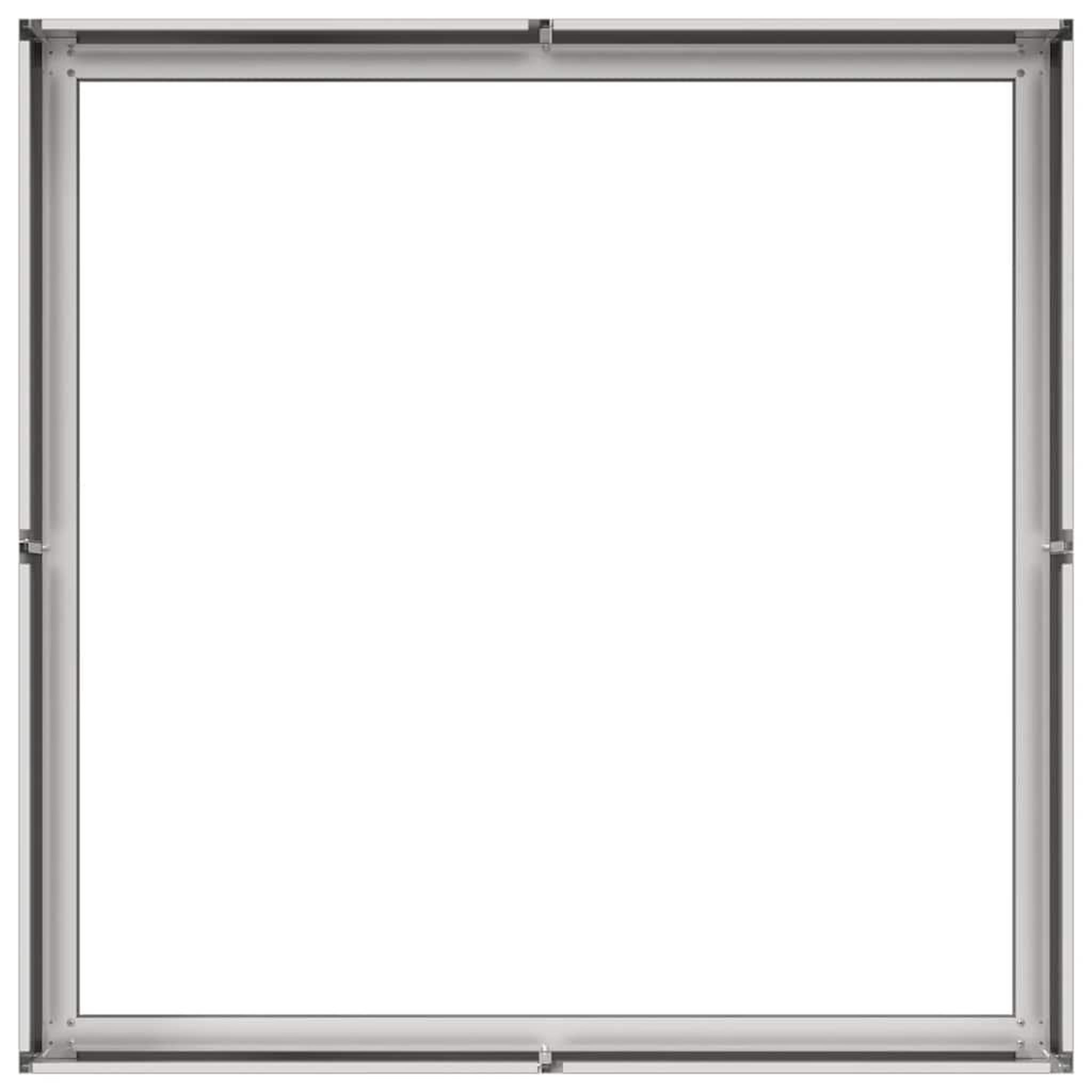Voir la diapositive 5 : VIDAXL Jardiniere 100x100x30 cm acier inoxydable