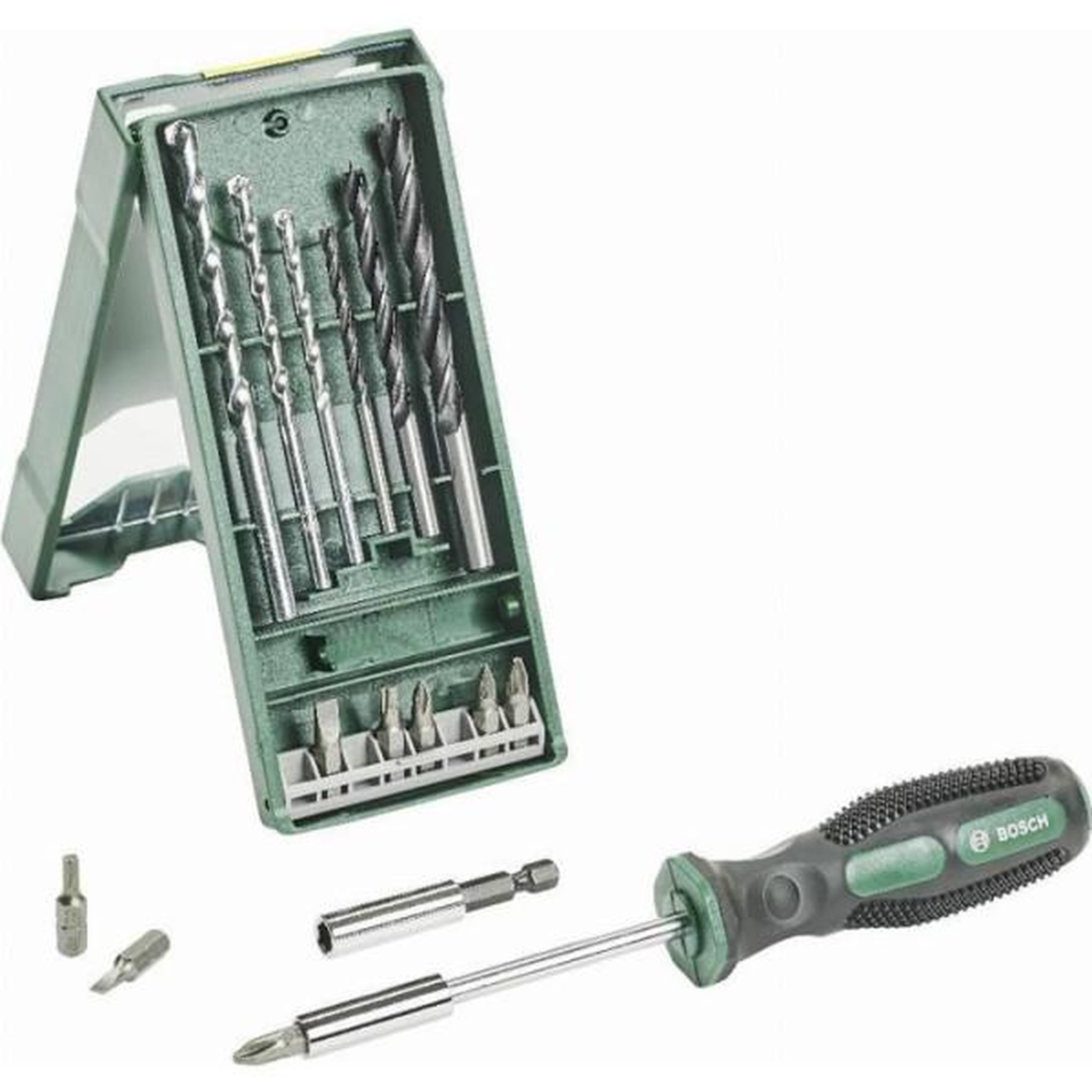 Voir la diapositive 2 : Bosch Professional Jeu de 14 embouts et forets + tournevis porte-embout mini x-line bosch - 2607017654