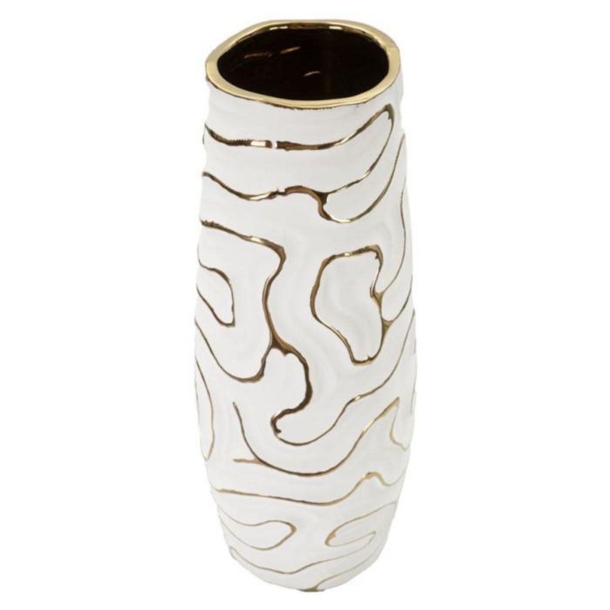 Paris Prix Vase Design en Céramique  Lia  39cm Blanc