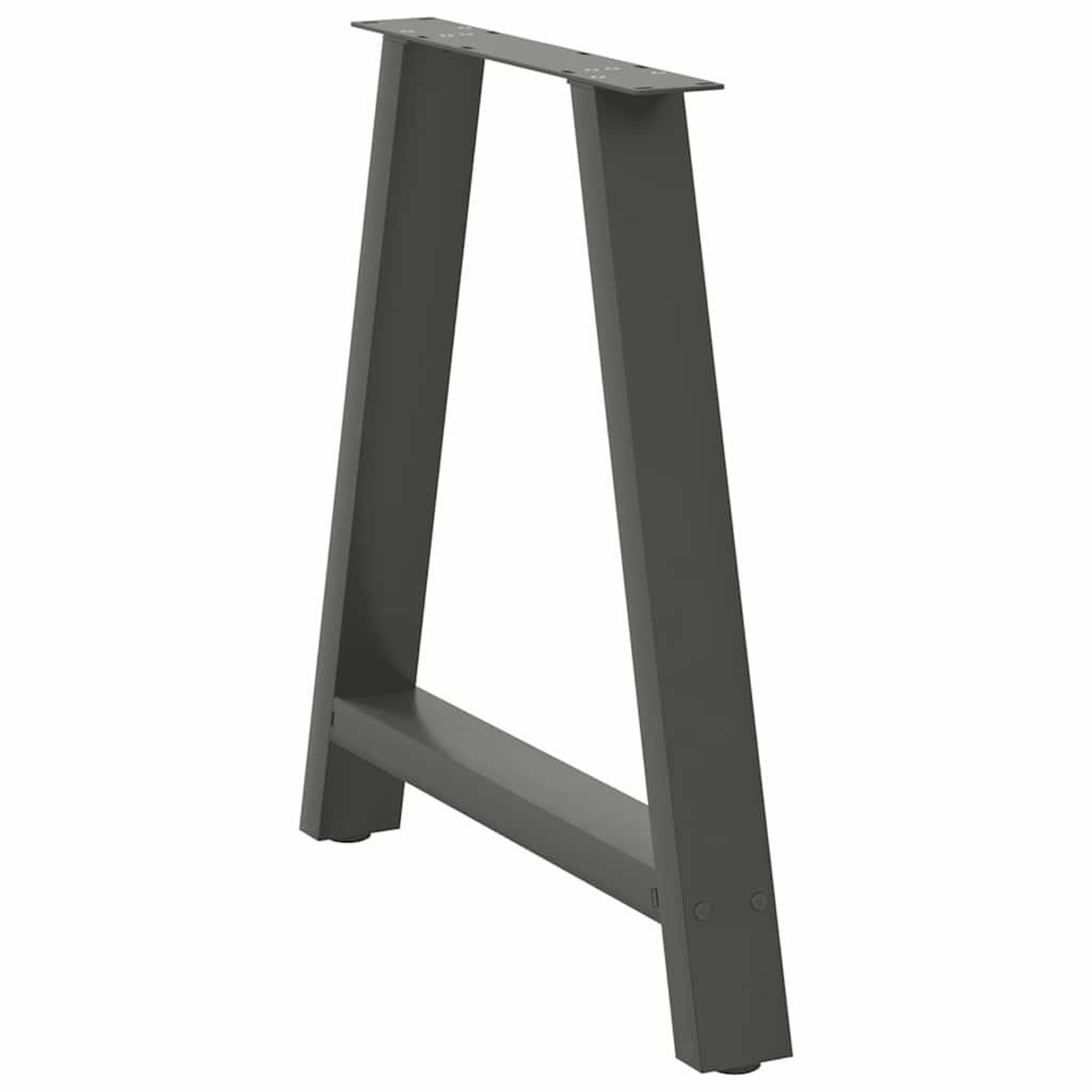 Voir la diapositive 4 : VIDAXL Pieds de table basse forme de A 2 pcs anthracite 70x(72-73) cm