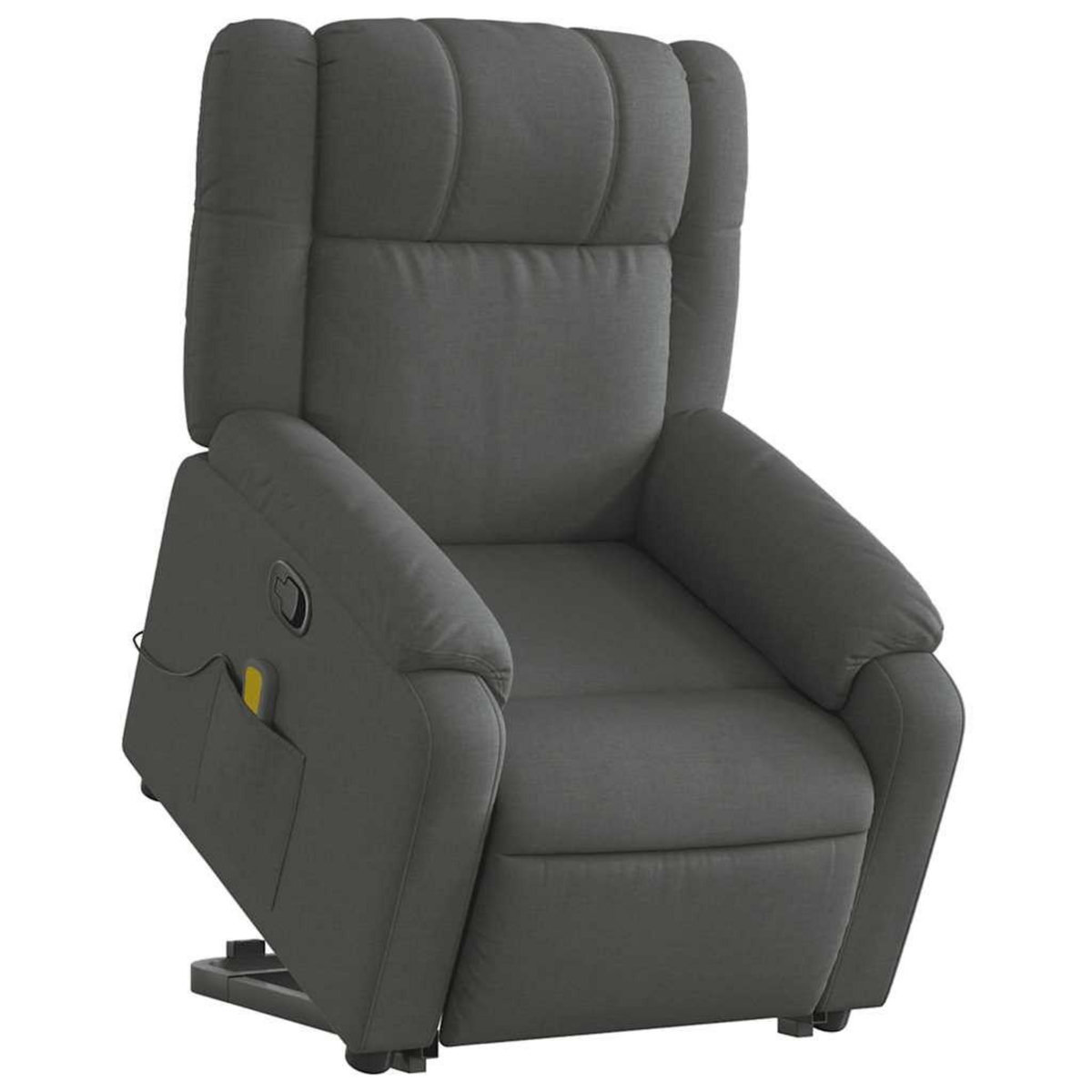 VIDAXL Fauteuil de massage inclinable Gris fonce Tissu