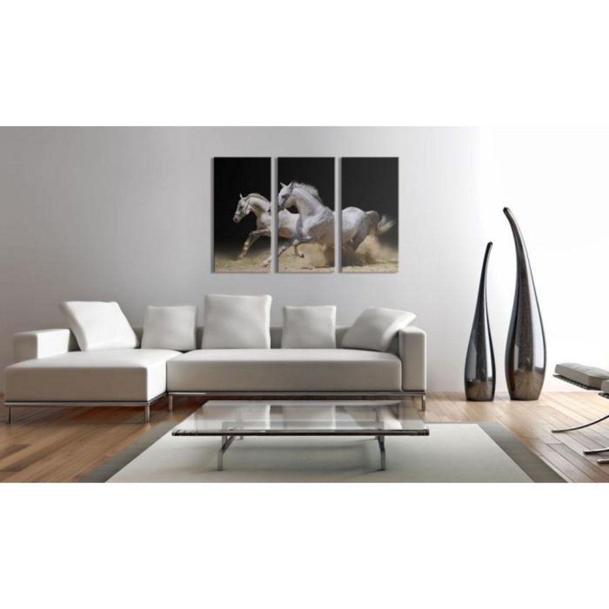 Paris Prix Tableau Imprimé  Chevaux Force & Dynamique