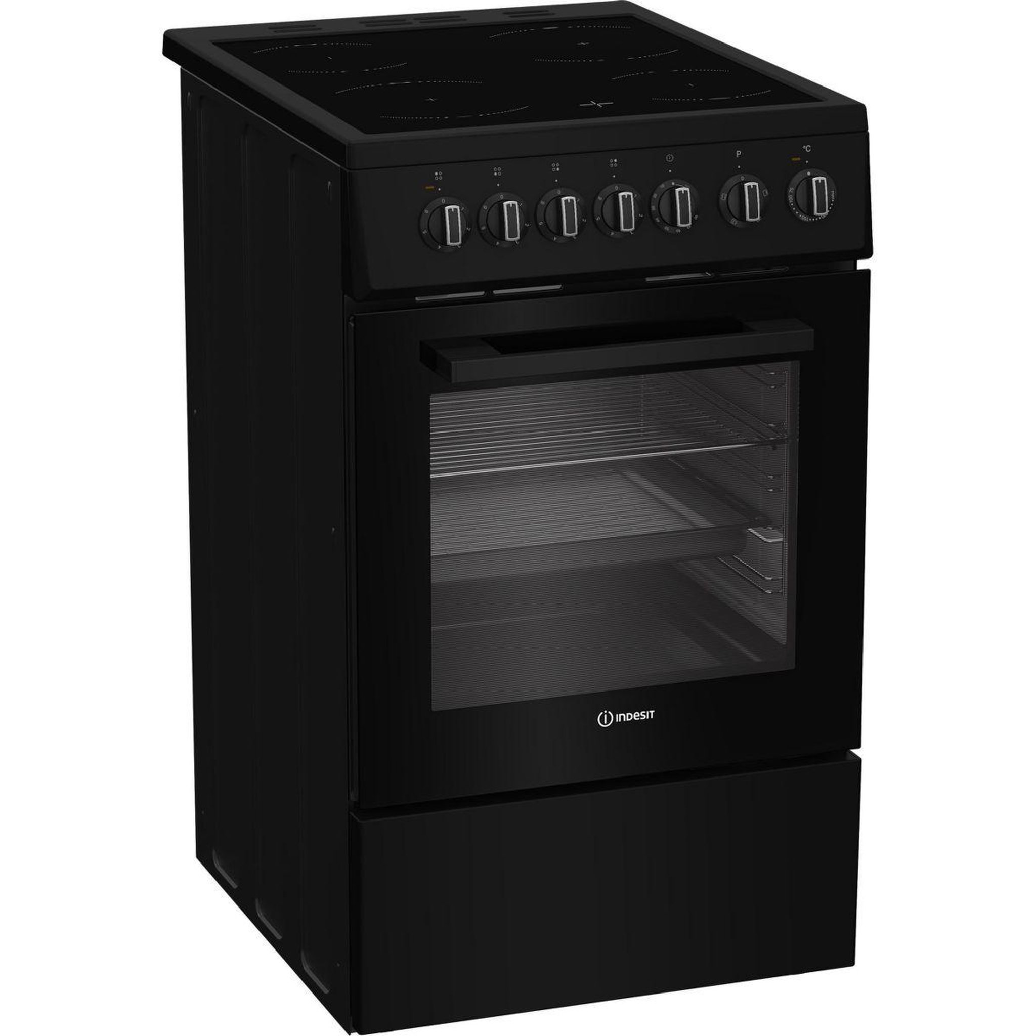 Voir la diapositive 3 : Indesit Cuisinière vitrocéramique I5V3PCB