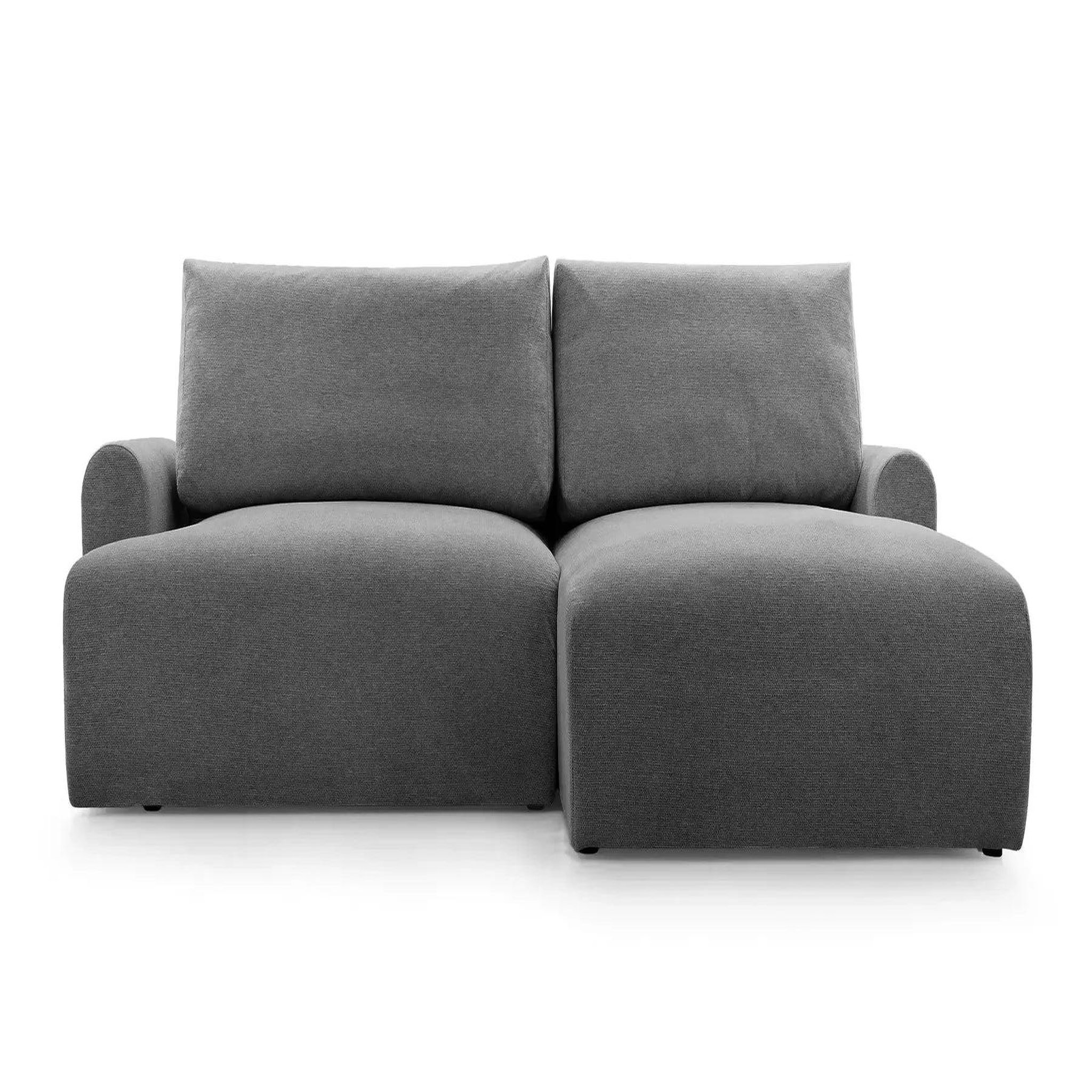 Voir la diapositive 1 : CASANOVA PARIS Raphaelle - canapé d'angle convertible tissu lisse 4 places droit