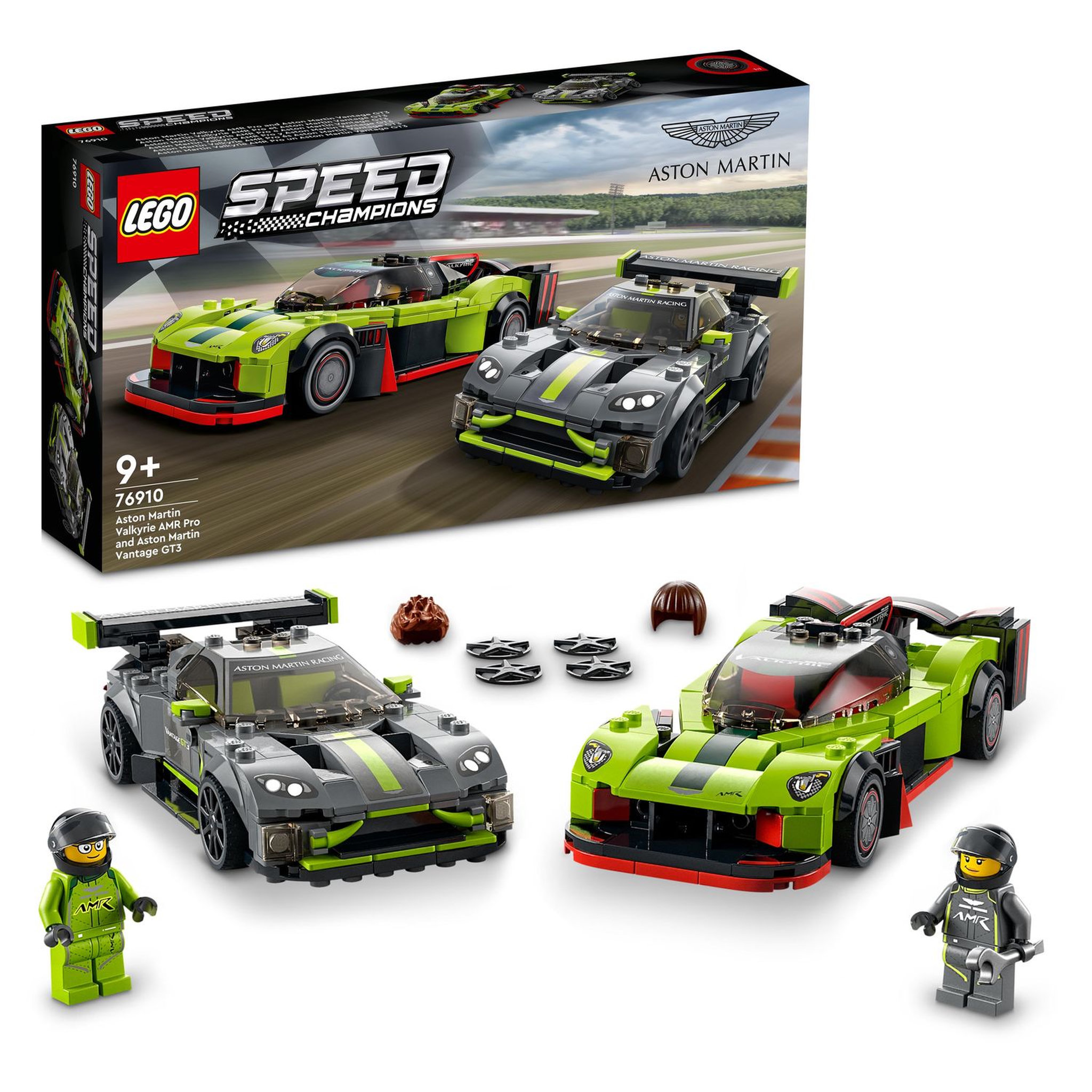 Voir la diapositive 2 : LEGO Speed Champions 76910 Aston Martin Valkyrie AMR et Vantage GT3, 2 Modèles de Voitures de Course, Jouet à Collectionner Pour Enfants