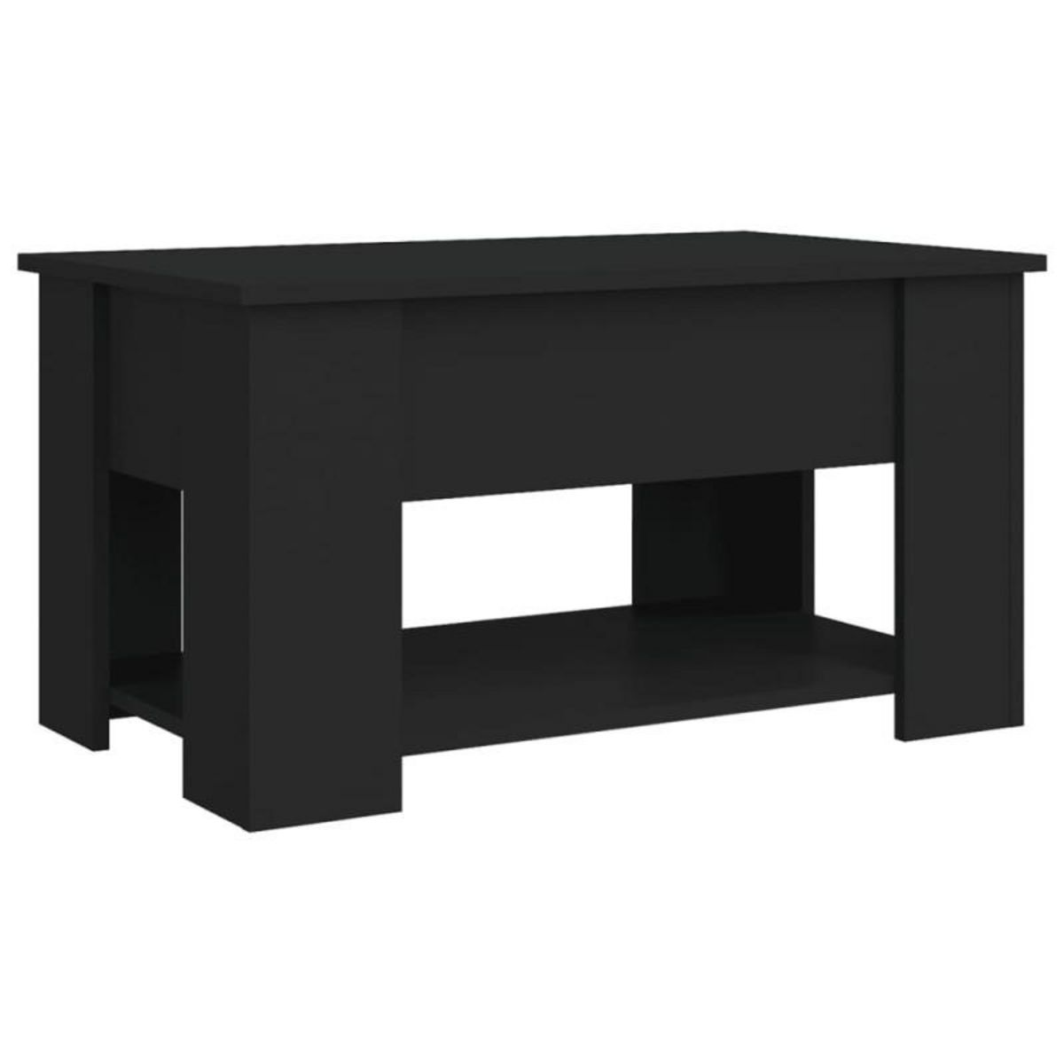 VIDAXL Table basse noir 79x49x41 cm bois d ingénierie