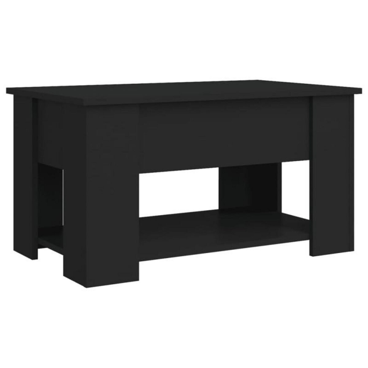 VIDAXL Table basse noir 79x49x41 cm bois d ingénierie