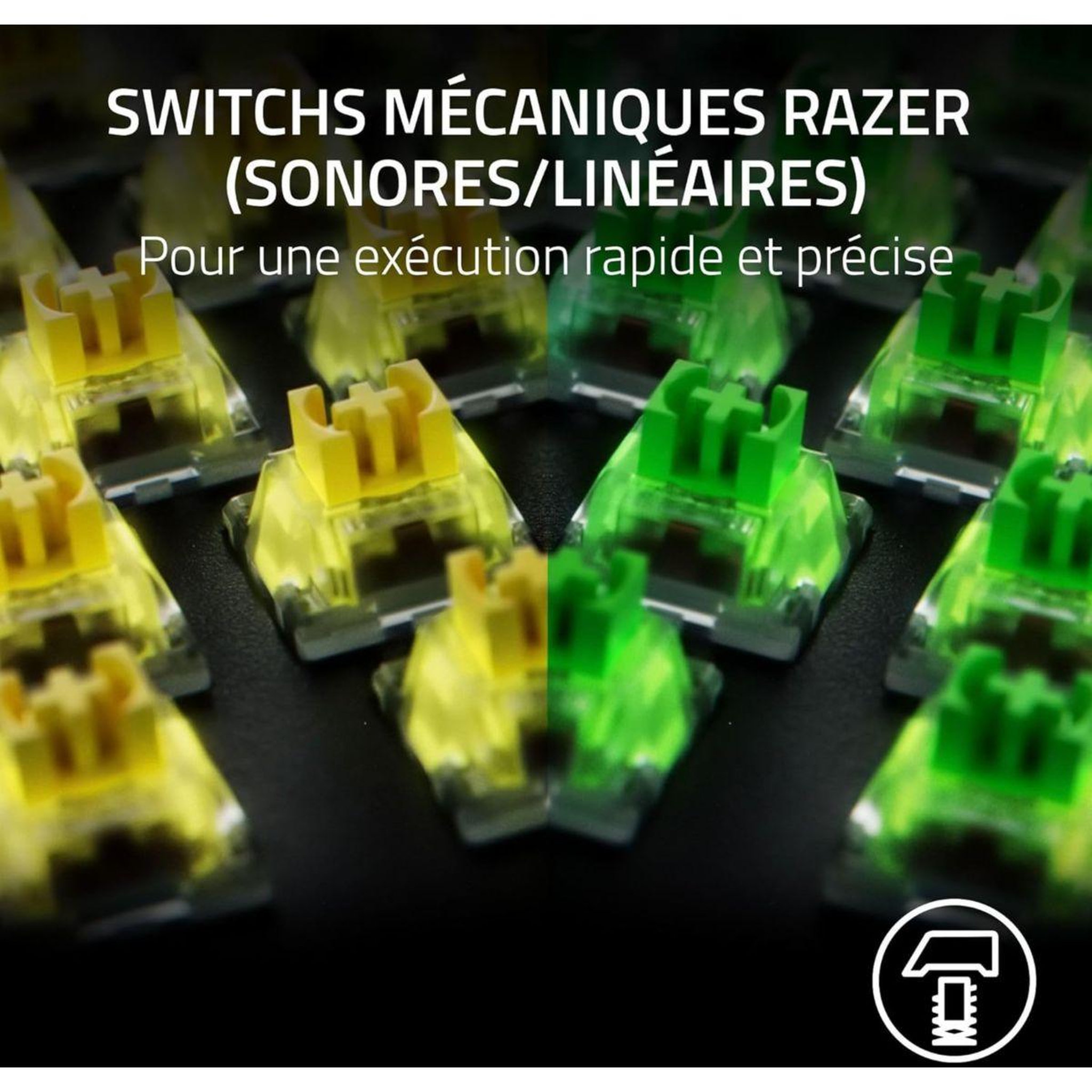 Voir la diapositive 2 : Razer Clavier gamer BlackWidow V4 X Green Switch