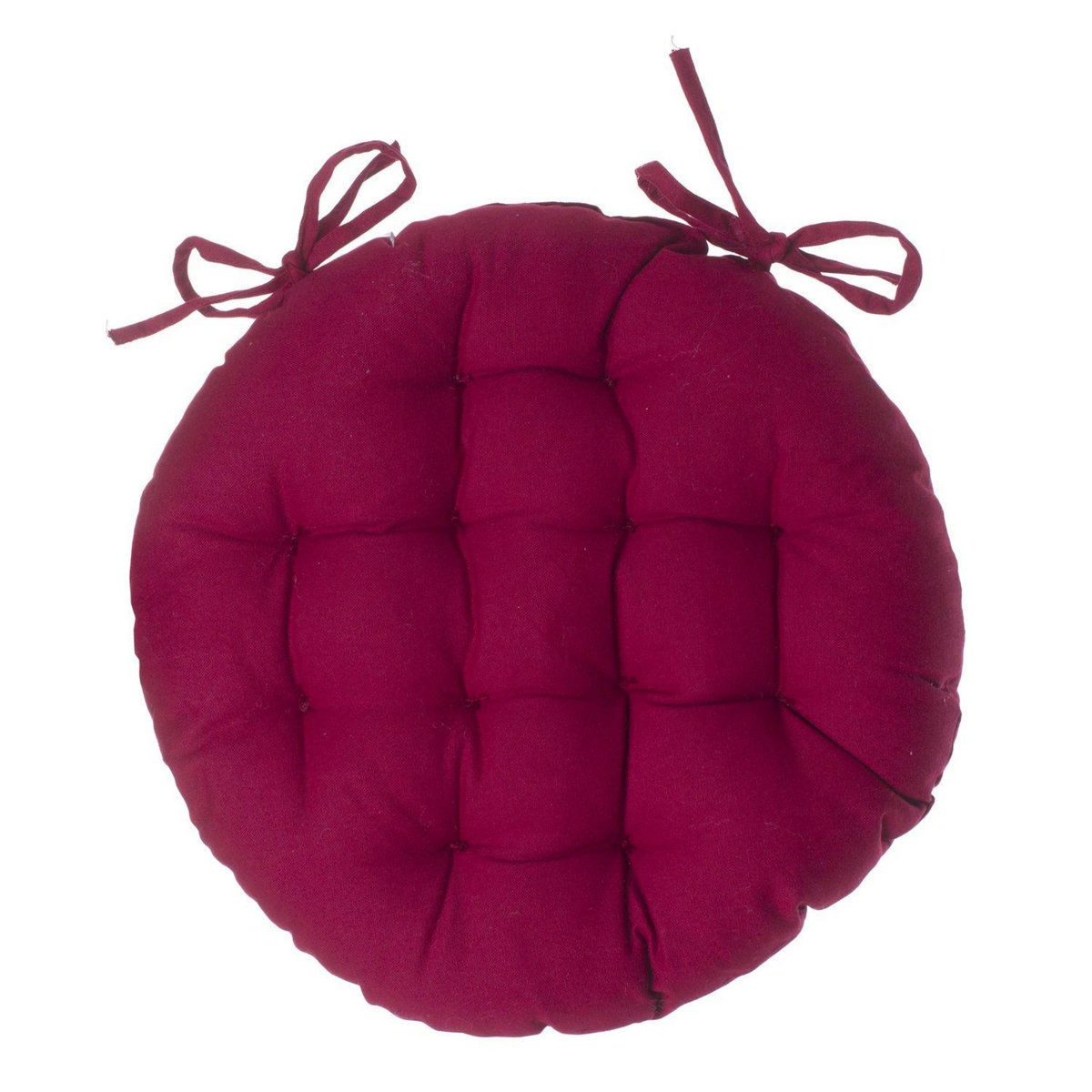 ATMOSPHERA Galette de chaise ronde Alix - Diam. 38 cm - Rouge