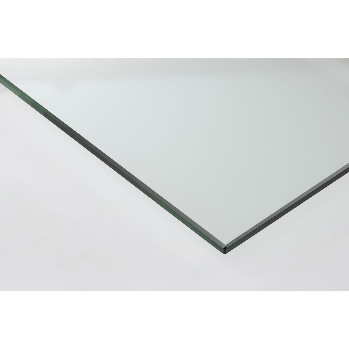 TOILINUX Console plateau verre et pieds chromés APOLLINE - Argent