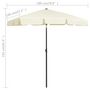 Voir la diapositive 6 : VIDAXL Parasol de plage jaune sable 180x120 cm