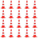 VIDAXL Cones de signalisation reflechissants 20pcs Rouge et blanc 50cm