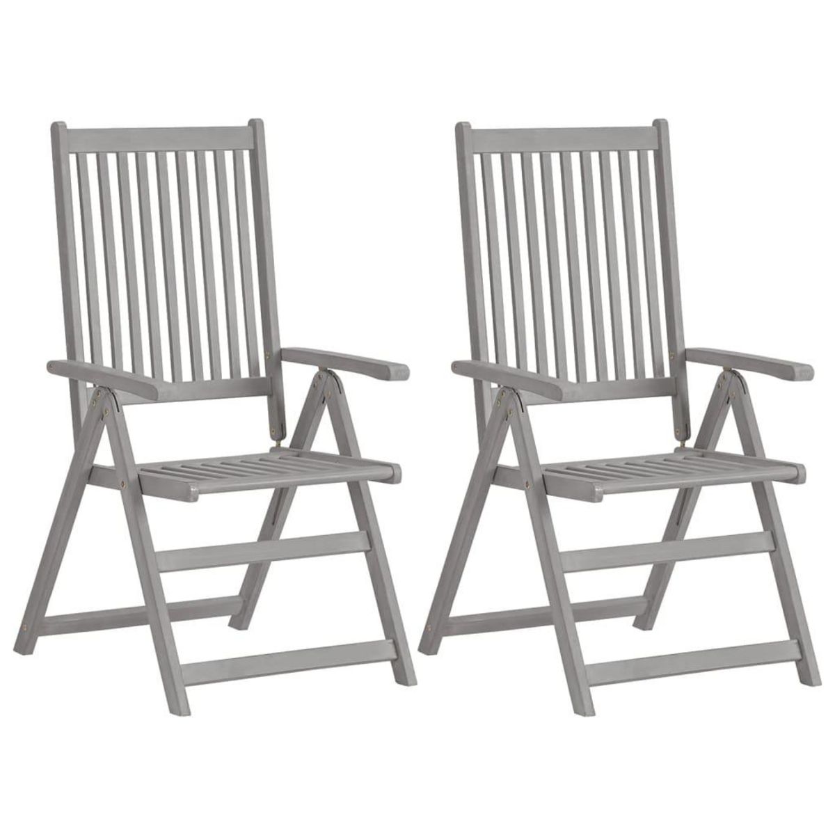 VIDAXL Chaises inclinables de jardin lot de 4 et coussins Bois acacia