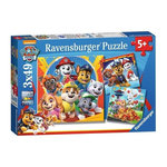 RAVENSBURGER PAT'PATROUILLE Puzzles 3x49 pieces - Prets a secourir - Ravensburger - Lot de puzzles enfant - Des 5 ans