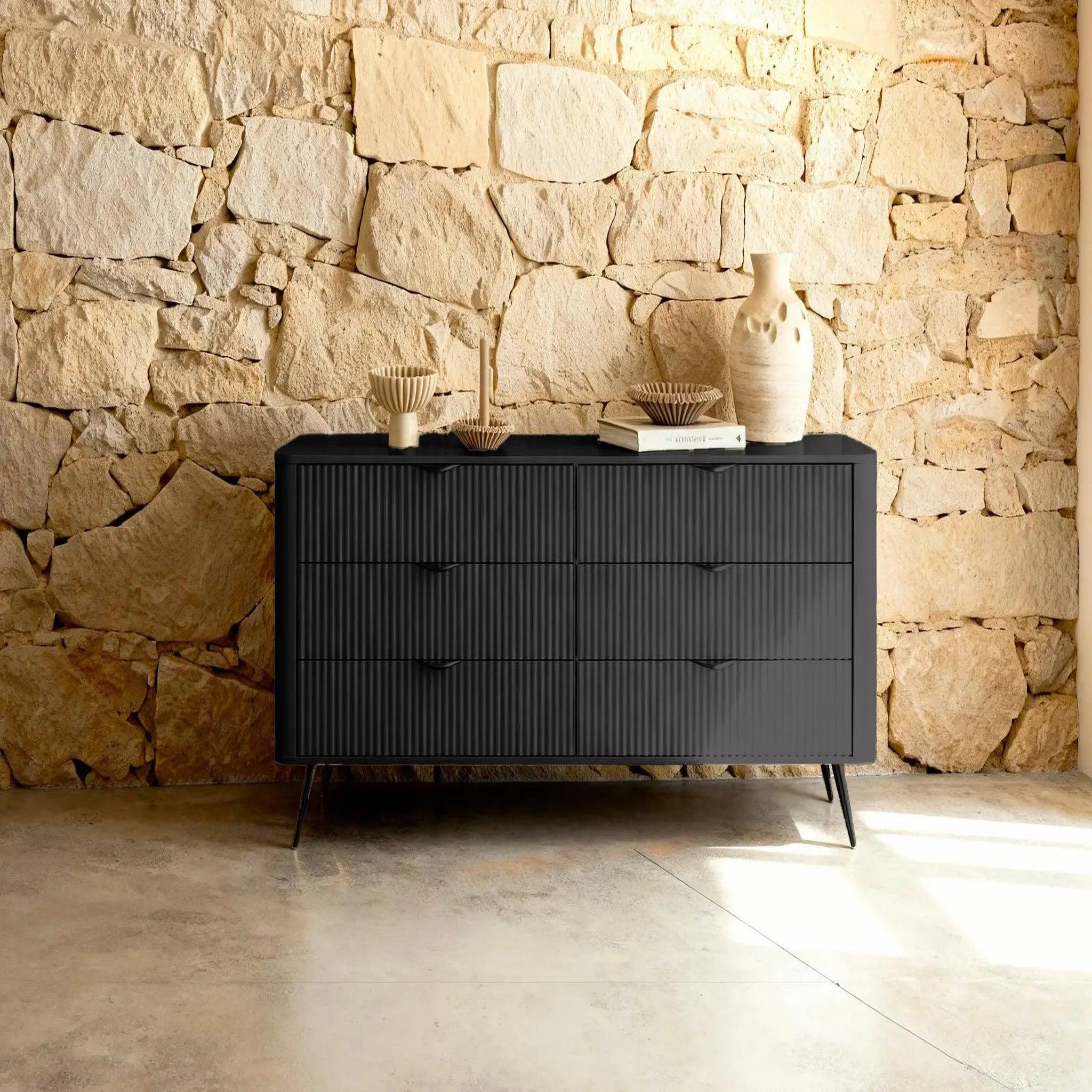 Voir la diapositive 6 : CASANOVA PARIS Joudy - buffet 163cmeffet rainuré