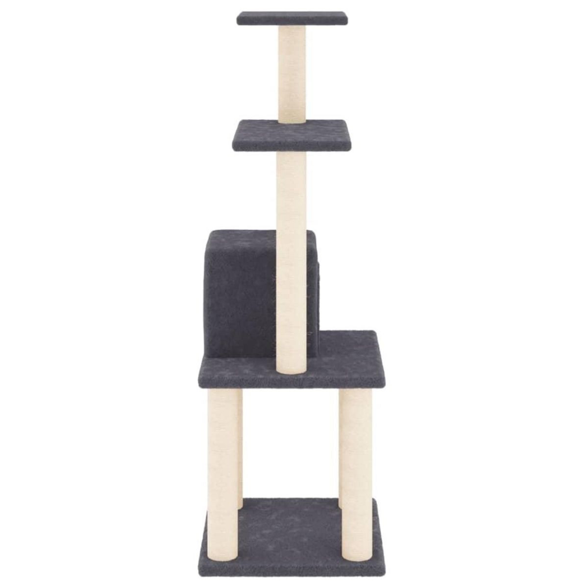 VIDAXL Arbre a chat avec griffoirs en sisal Gris fonce 105 cm