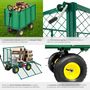 Voir la diapositive 5 : tectake Chariot de jardin et de transport avec des parois latérales rabattables vert