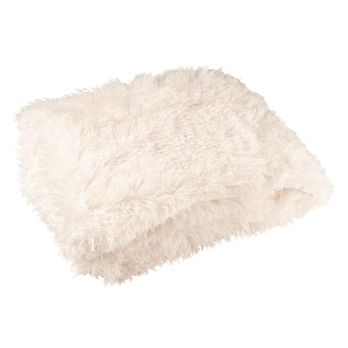 Paris Prix Plaid Imitation Fourrure  Moutie  130x180cm Blanc