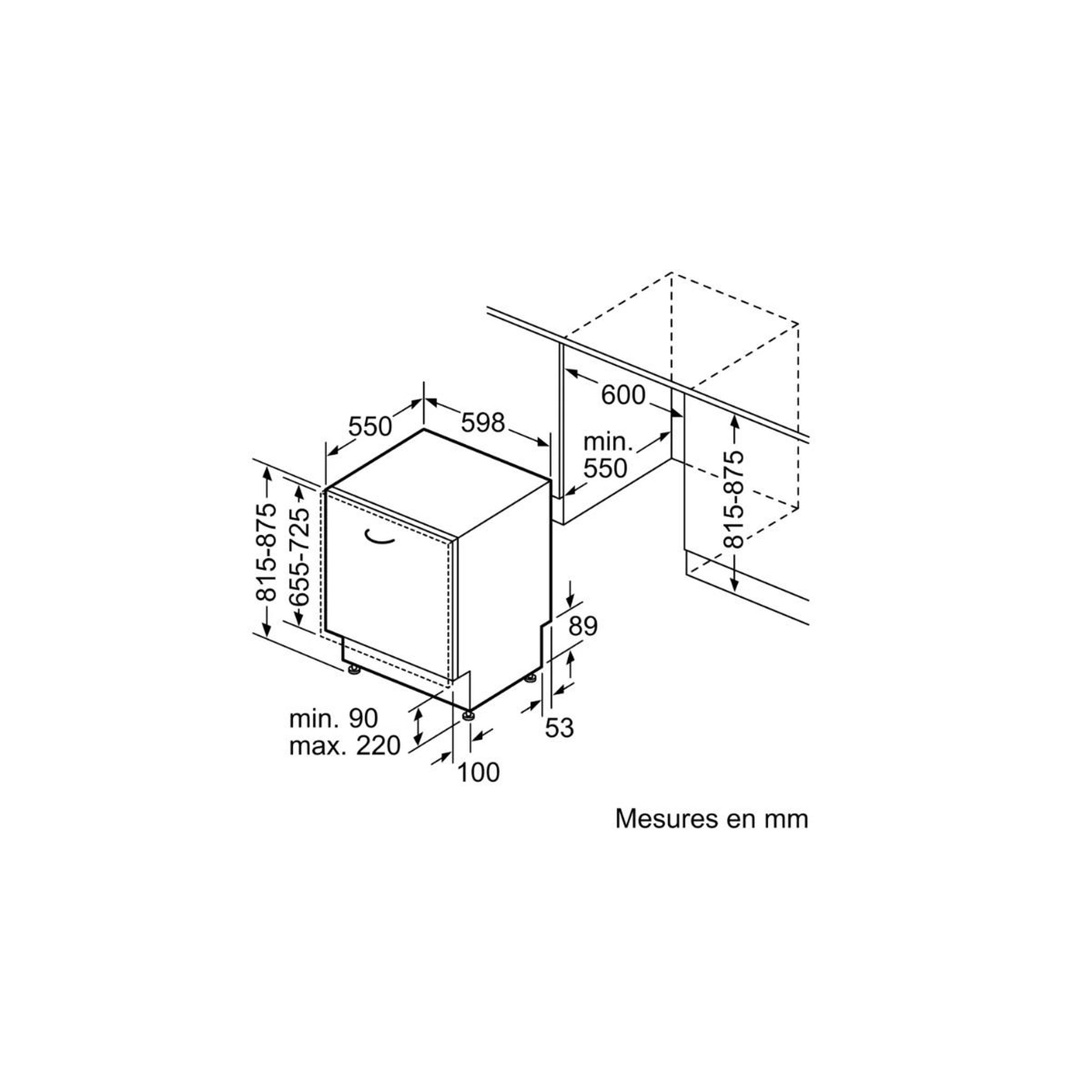 Voir la diapositive 6 : Siemens Lave-vaisselle 60cm 13 couverts tout intégrable - sn616x00kf