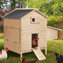 Voir la diapositive 2 : ID MARKET Poulailler chalet XL pour poules avec pondoir en bois