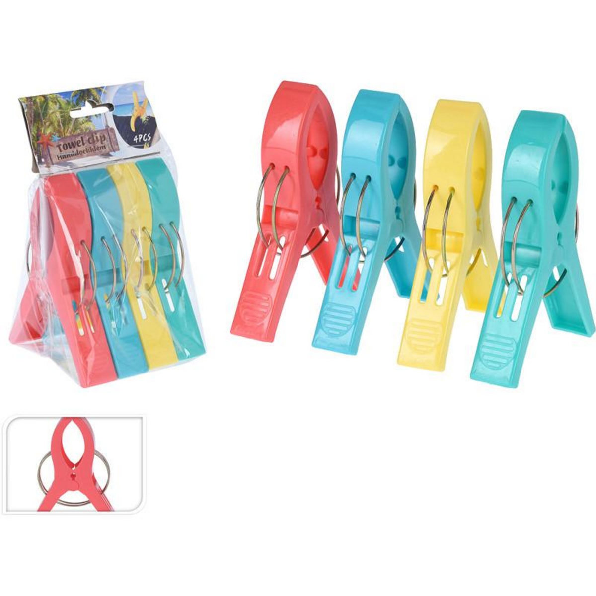 4 PINCE SERVIETTE 12X8CM KONCY5656590