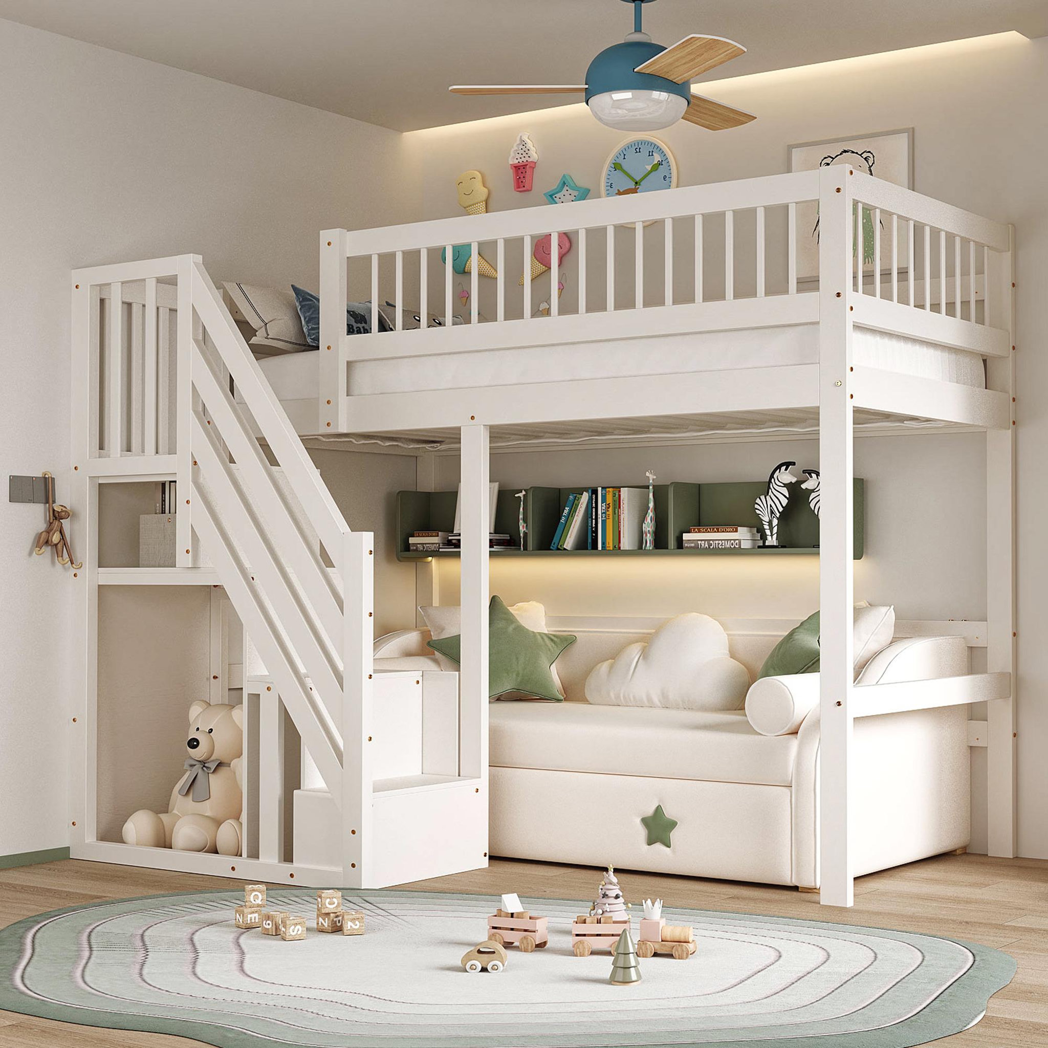 Voir la diapositive 2 : MERAX Lit mezzanine enfant