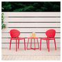 Voir la diapositive 2 : HomeStyle4U Chaise de jardin moderne lot 4 chaises rouge