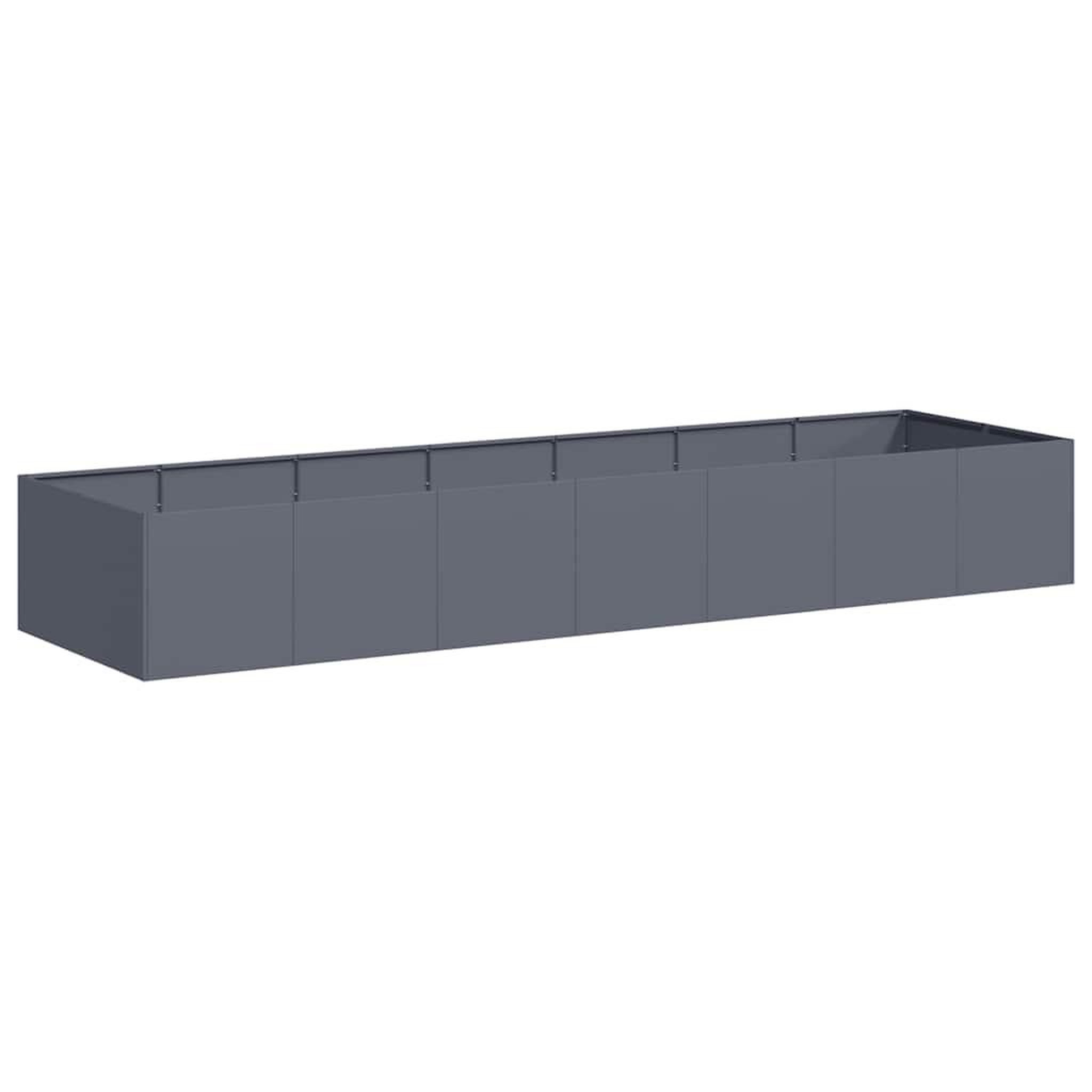 Voir la diapositive 2 : VIDAXL Jardiniere anthracite 280x80x40 cm acier