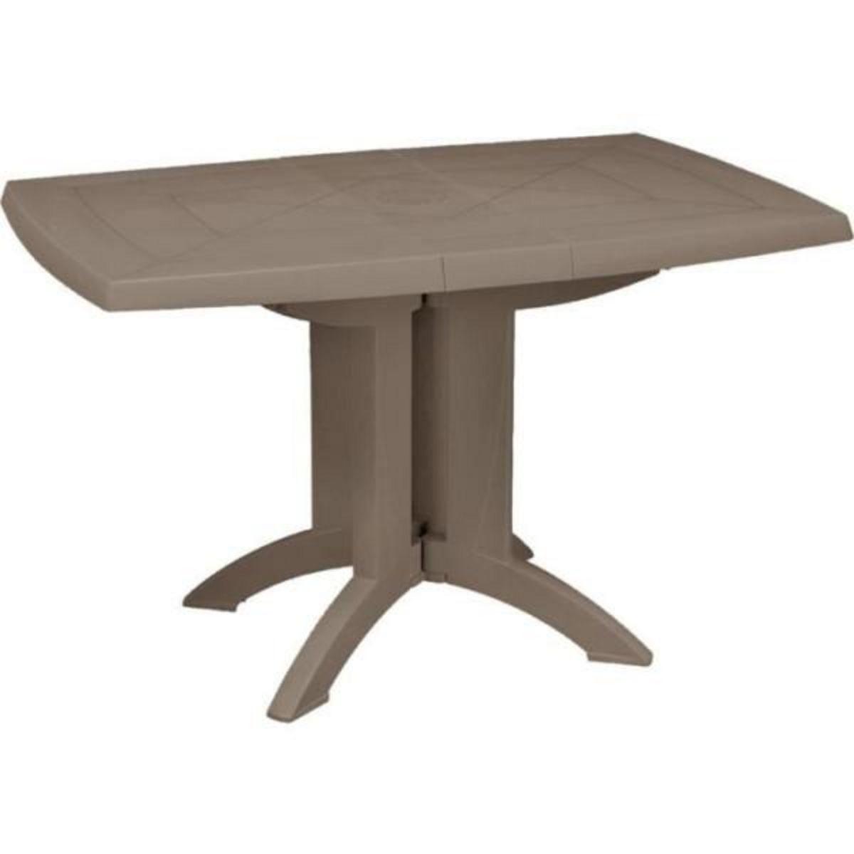 GRILL ME Table - GROSFILLEX - Vega - 118x77 cm - Pliable - Résistante aux intempéries - Taupe
