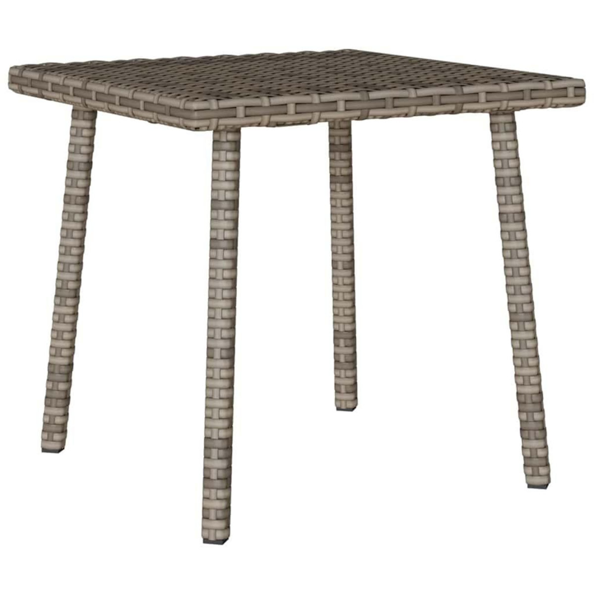 VIDAXL Table basse de jardin rectangulaire gris 40x40x37 cm rotin