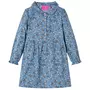 VIDAXL Robe pour enfants a manches longues bleu essence 140