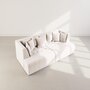 Voir la diapositive 3 : LISA DESIGN Onyx - canapé droit 4 places avec double méridienne - assise profonde - en velours côtelé
