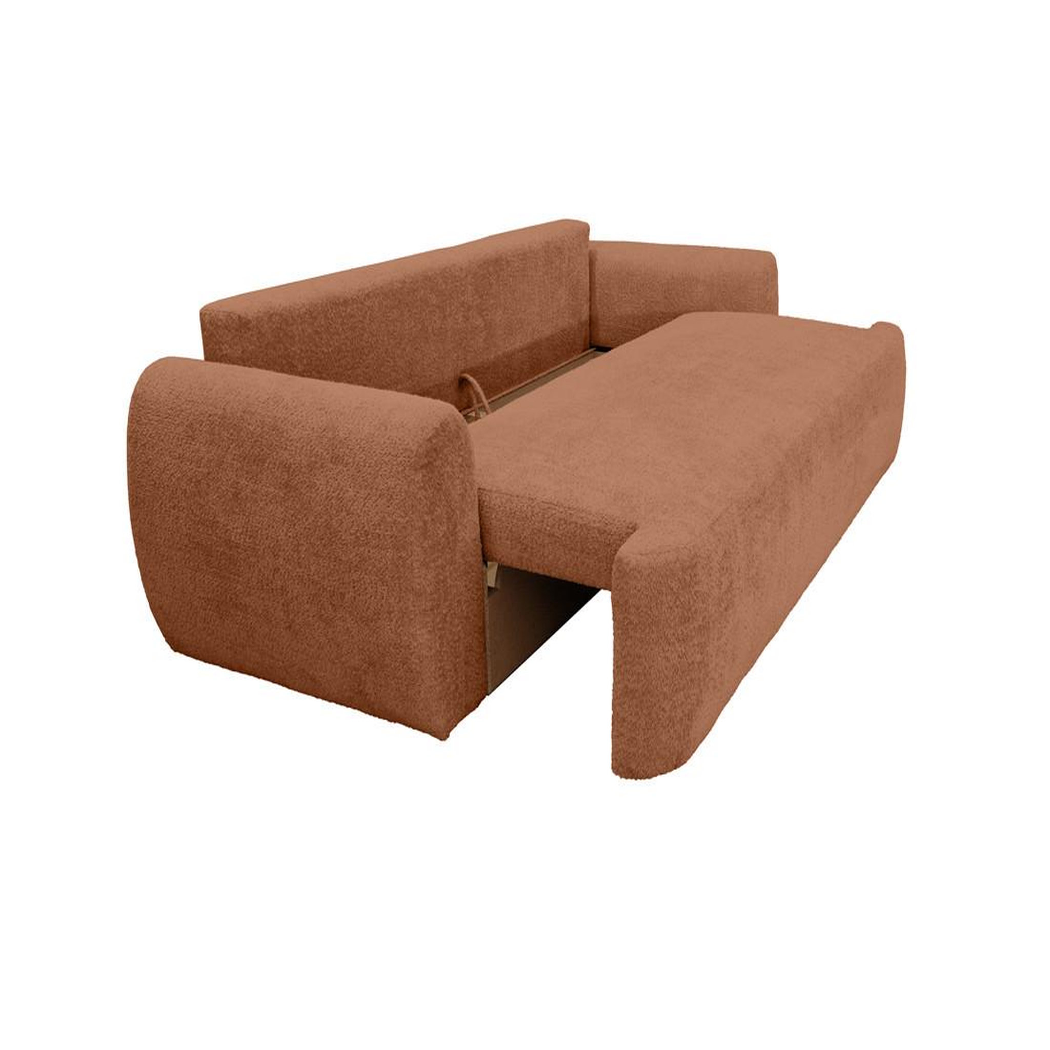 Voir la diapositive 3 : BEST MOBILIER Mahina - canapé droit 3 places - convertible avec coffre - en tissu bouclette