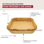 Voir la diapositive 3 : Fackelmann 50 Moules en papier pour air fryer carrés 20 cm Fackelmann Divers