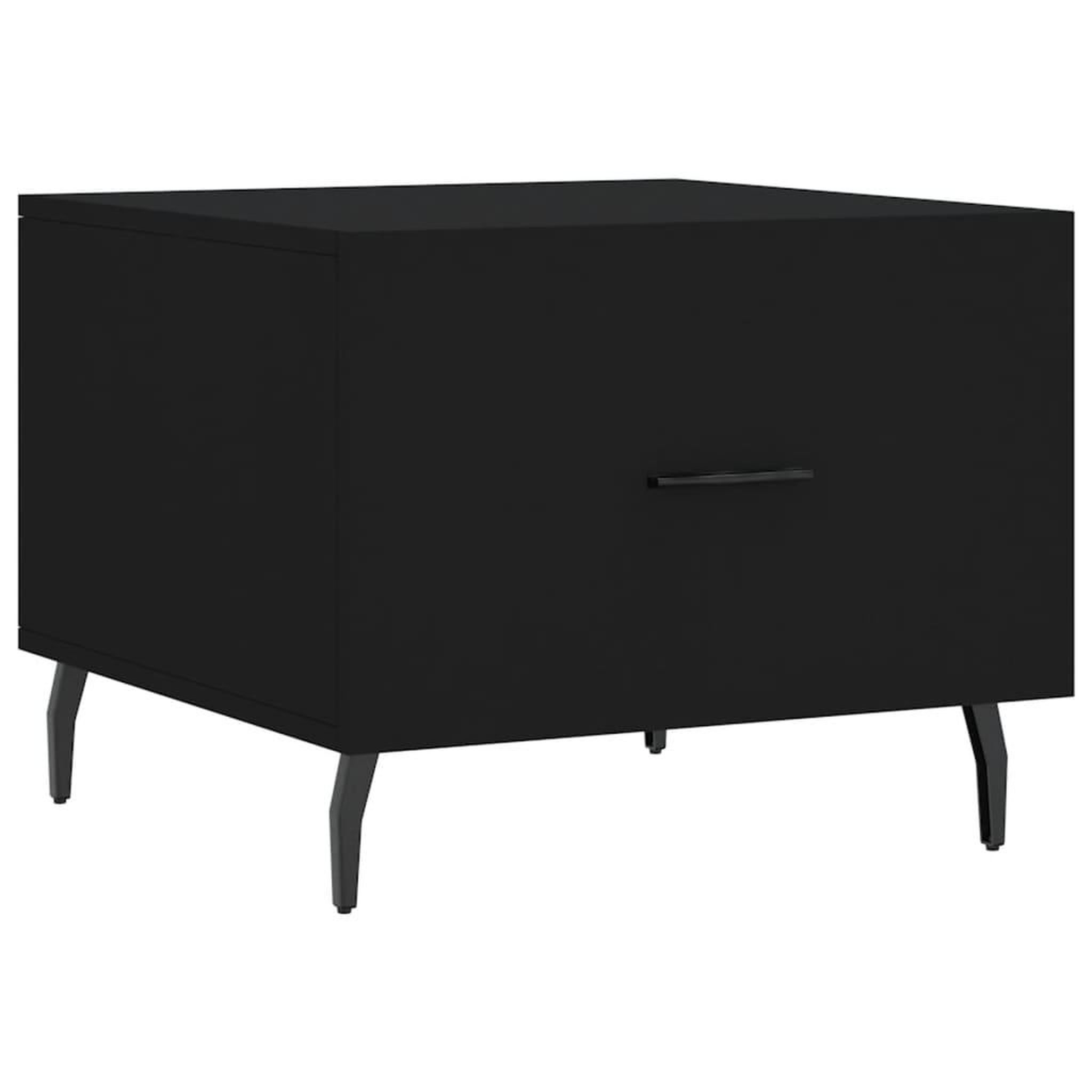 Voir la diapositive 2 : VIDAXL Table basse Noir 50x50x40 cm Bois d'ingenierie