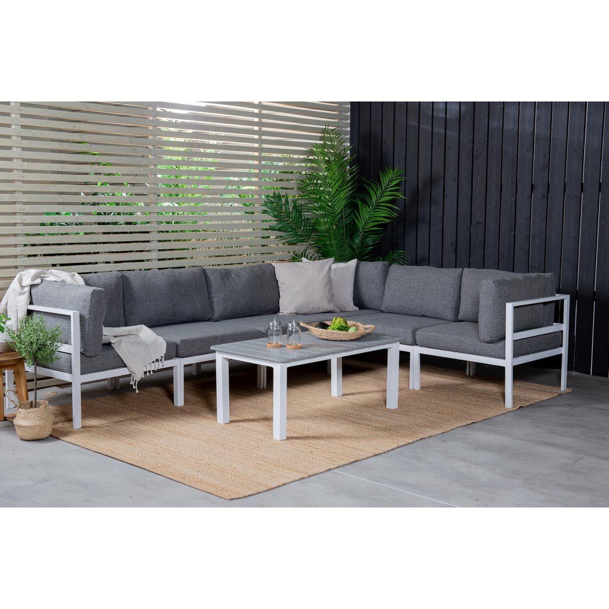 Voir la diapositive 6 : Paris Prix Module canapé d'angle de jardin  copacabana  74cm blanc