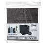 Voir la diapositive 4 : TOILINUX Lot de 12 cubes de rangement en tissu l.31 x h. 15 cm - Gris foncé chiné