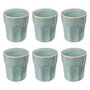Voir la diapositive 1 : SECRET DE GOURMET Lot de 6 Mugs Design   Roma  30cl Bleu Clair