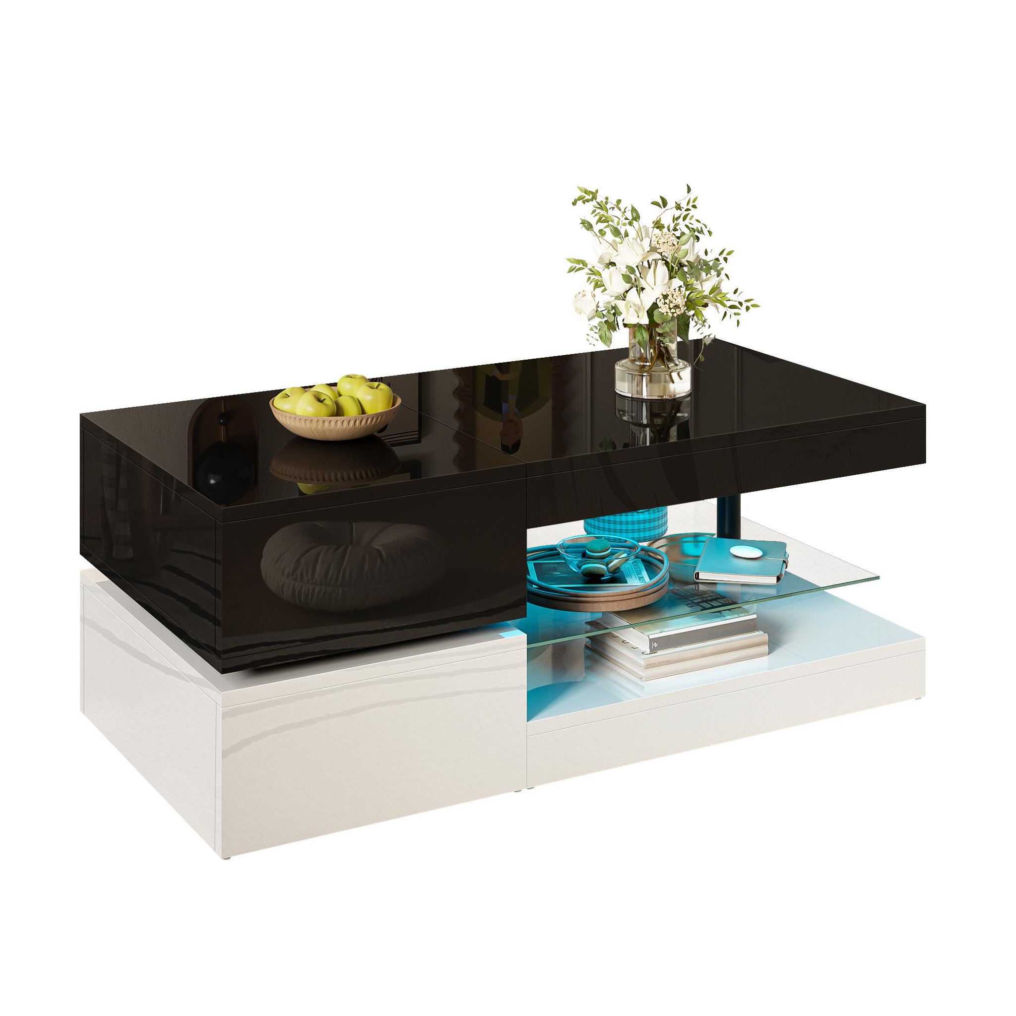 MERAX Table basse. Coloris disponibles : Noir, Blanc